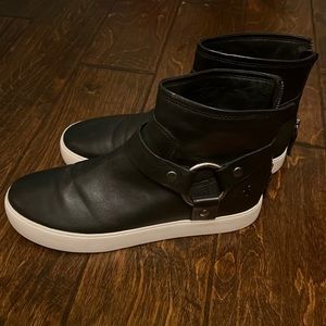 Frye Black Leather Hi Top Sneaker 9M